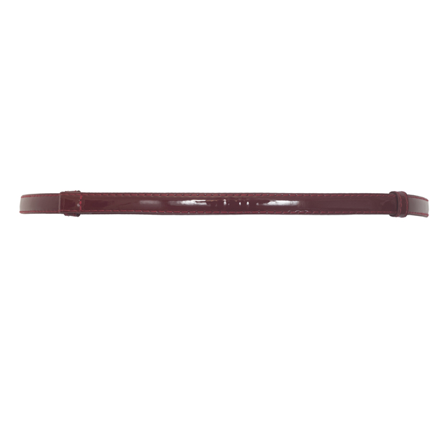 Plus size Adjustable Patent Leather Skinny Belt Red Photo 1