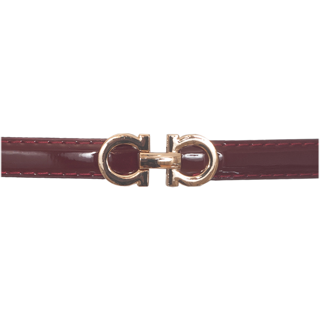 Plus size Adjustable Patent Leather Skinny Belt Red Photo 1