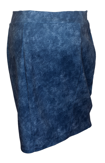 Plus Size Zipper Front Mini Skirt Denim Photo 2