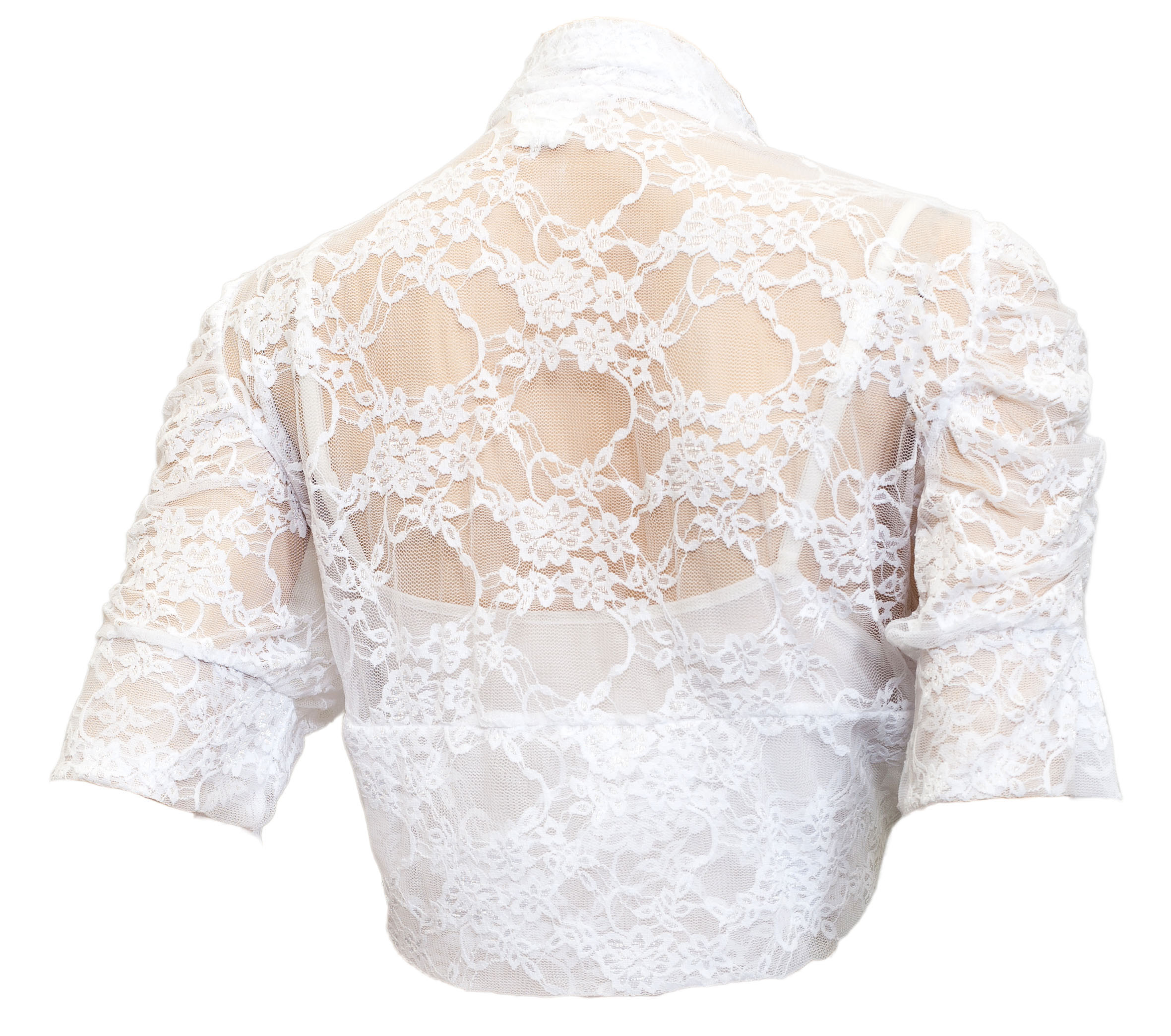 White lace deals shrug plus size