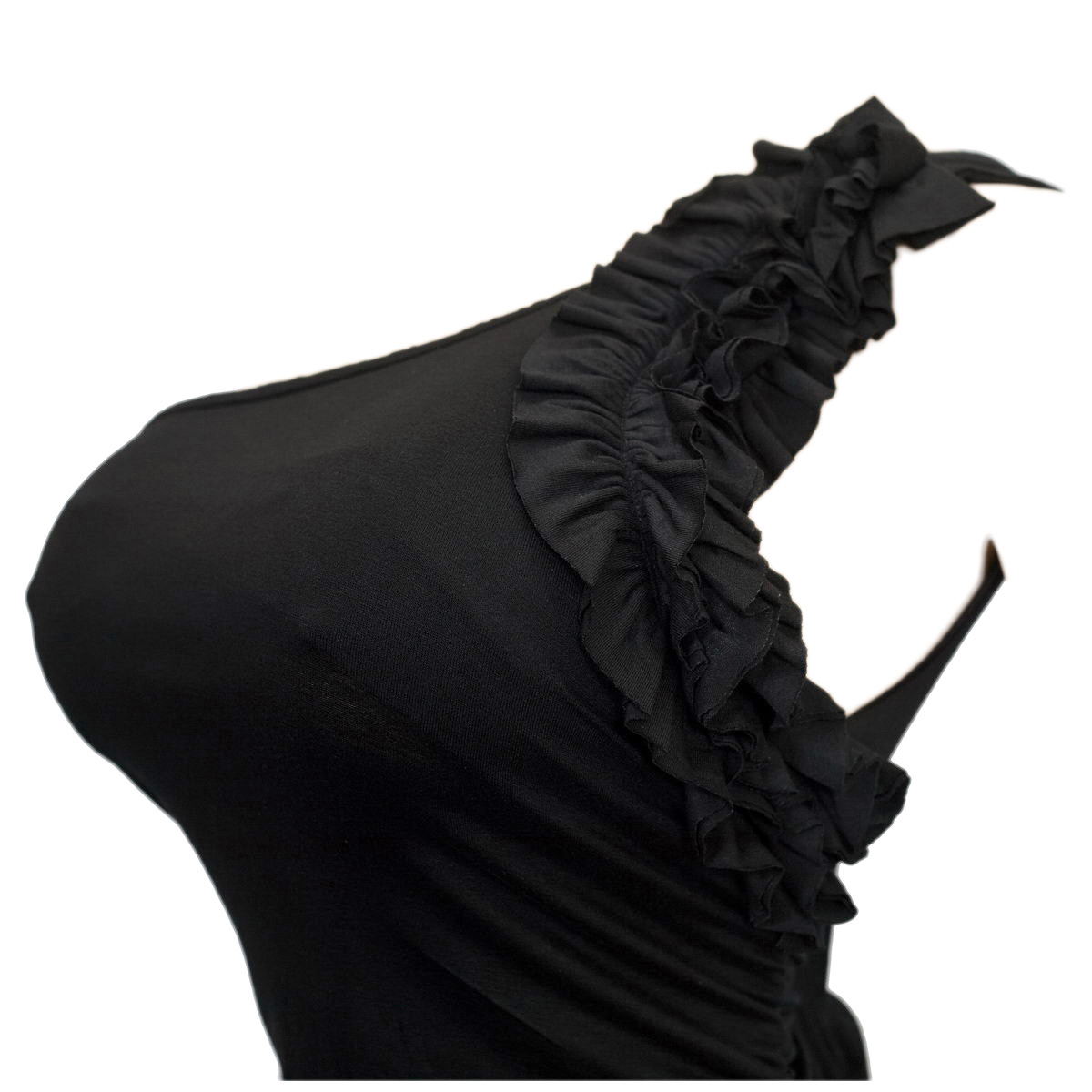 Sexy Black Single Shoulder Plus size Mini Dress Photo 3