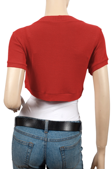Plus Size Cropped Bolero Shrug Coral Photo 3