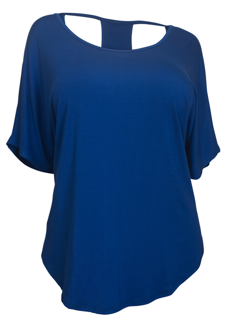 Plus size Racerback Dolman Top Royal Blue Photo 1