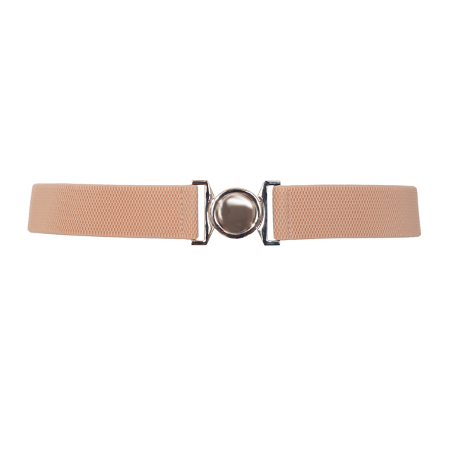 Plus size Round Buckle Elastic Belt Baby Pink Photo 2