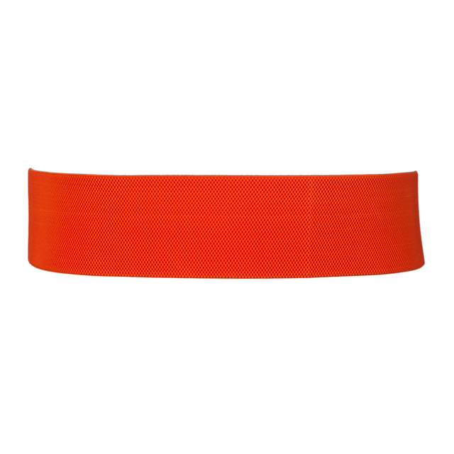 Women's Wide Patent Leather Fashion Belt Orange Photo 2