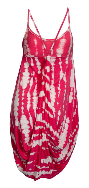 Plus size High-Low Racerback Tunic Top Designer Print Red Photo 2