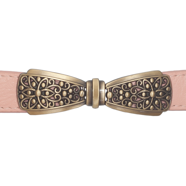 Plus size Bow Buckle Elastic Belt Pink  Photo 1