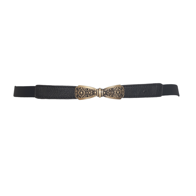 Plus size Bow Buckle Elastic Belt Black Photo 1