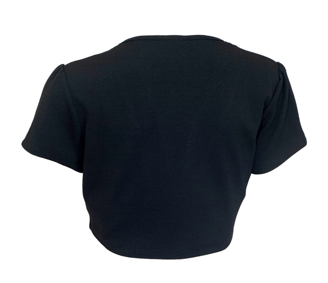 Plus size Open Front Short Sleeve Bolero Black Photo 2