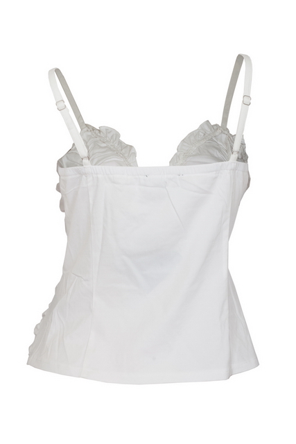 Plus Size Lace Up Corset Top White Photo 1