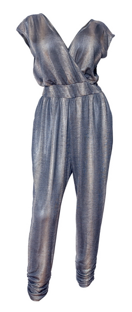 Plus Size Deep V-Neck Jumpsuit Designer Print 20821B Photo 1