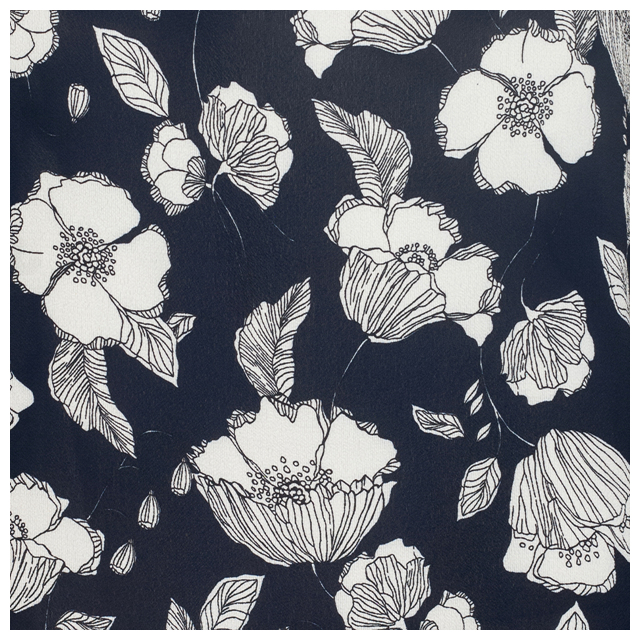 Women's Smocked Off The Shoulder Tunic Top Navy Floral Photo 1