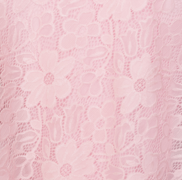 Plus Size Layered Poncho Top Floral Lace Pink 18927 Photo 2