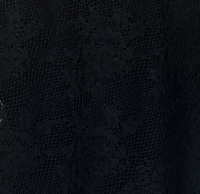 Plus Size Layered Poncho Top Floral Lace Black 18927 Photo 2