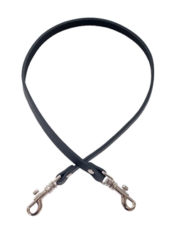 Replacement Purse Shoulder Straps 5/8 inch Width 26 inches Length Black with Silver Tone Hardware