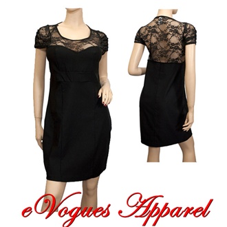 Size Black Dress on Plus Size Lace Top Black Mini Dress