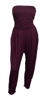 Plus Size Jumpsuit Wine