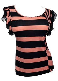 stripe sleeve lace orange plus evogues inches