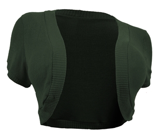 Plus Size Cropped Bolero Shrug Olive