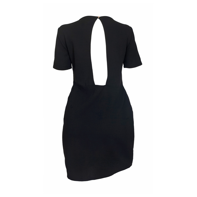 Women's Sexy Cutout Fit and Flare Dress Black Photo 2