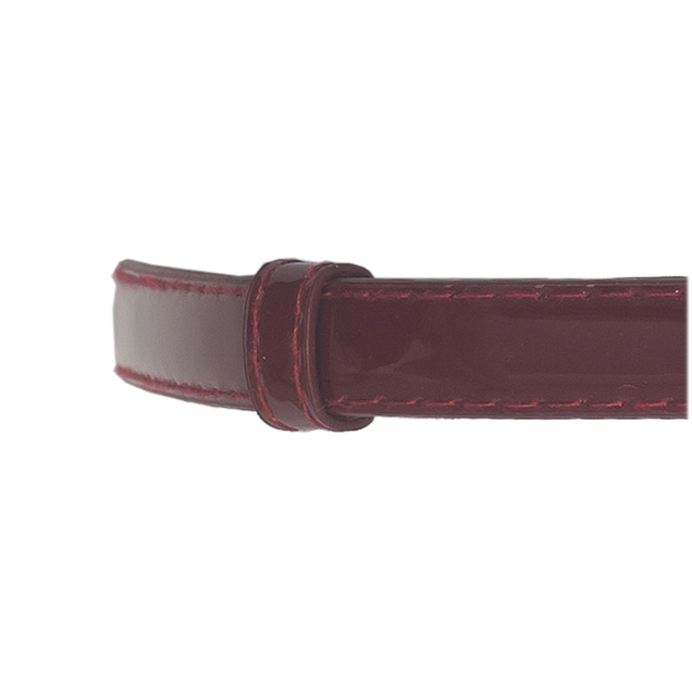 Plus size Adjustable Patent Leather Skinny Belt Red Photo 1