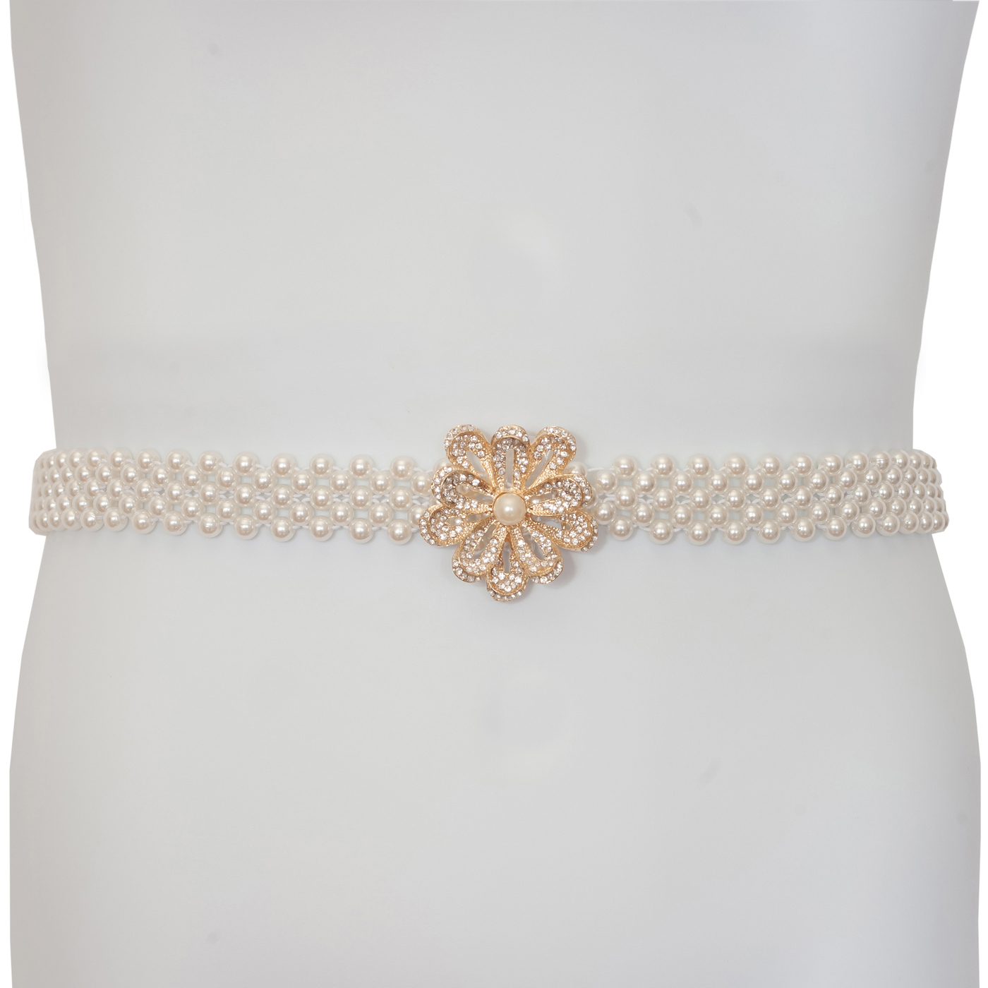Plus Size Pearl Link Elastic Waist Belt 18421 Photo 1