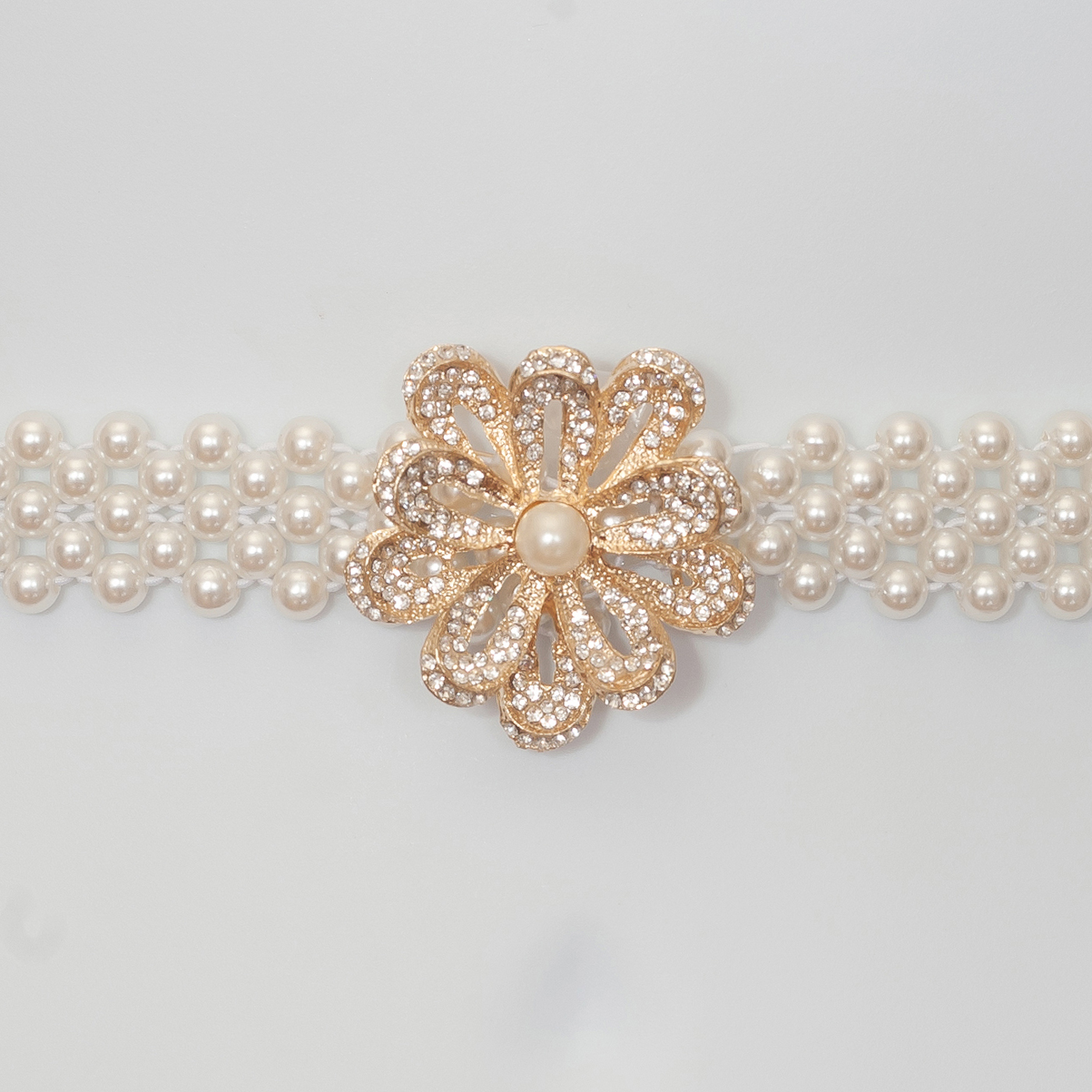 Plus Size Pearl Link Elastic Waist Belt 18421 Photo 2