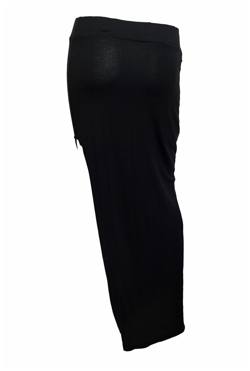 Plus size Side Split Skirt Black | eVogues Apparel