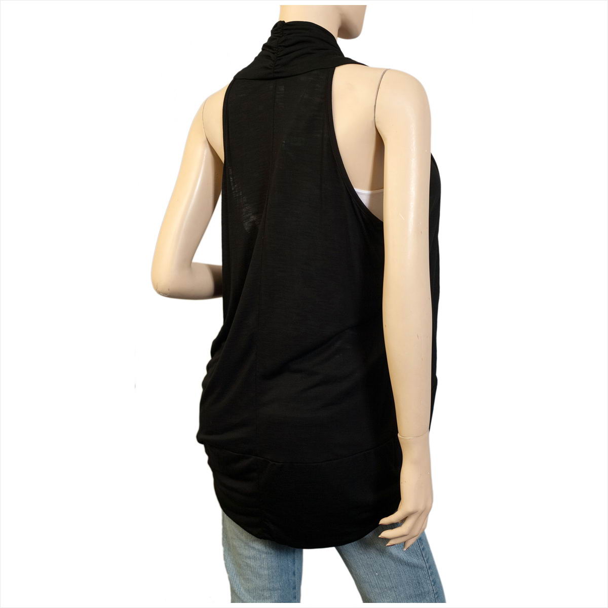 Open Front Black Sleeveless Plus Size Cardigan | eVogues Apparel