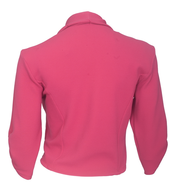 Plus Size Open Front Cropped Jacket Hot Pink Photo 2