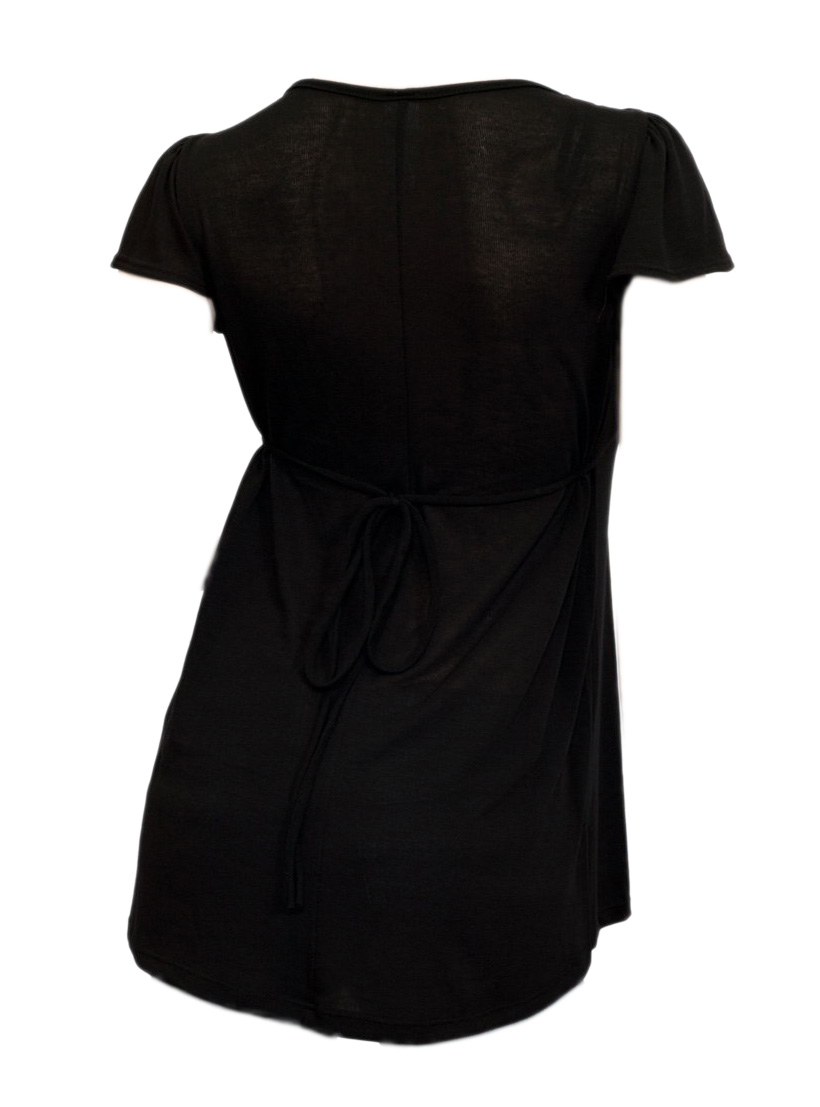 Black Lace Scoop Neck Plus size top | eVogues Apparel