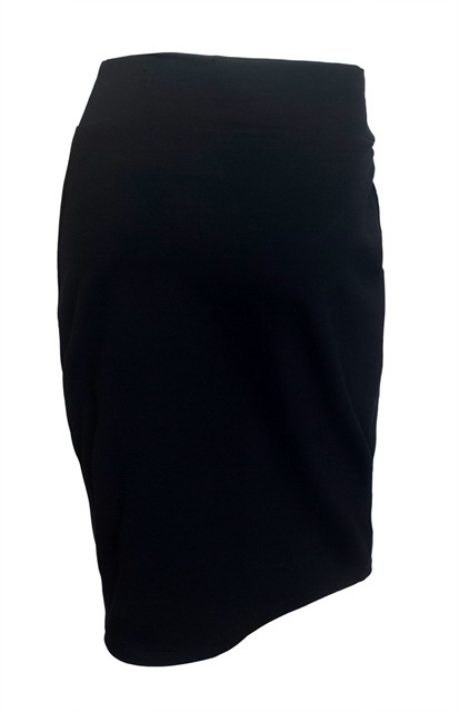 Plus Size Layered Front Skirt Black | eVogues Apparel