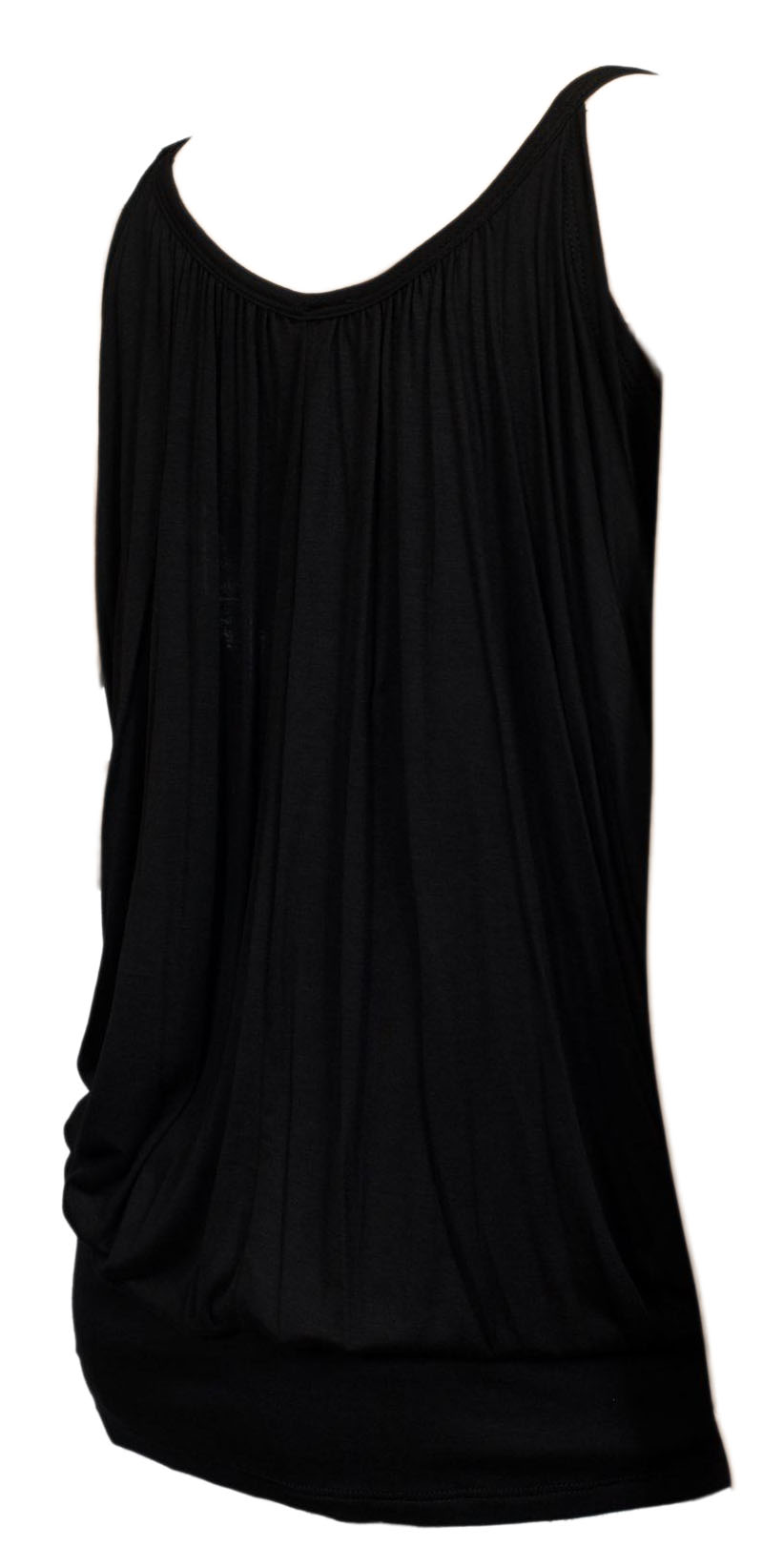 Plus size Layered Sleeveless Tunic Top Black | eVogues Apparel