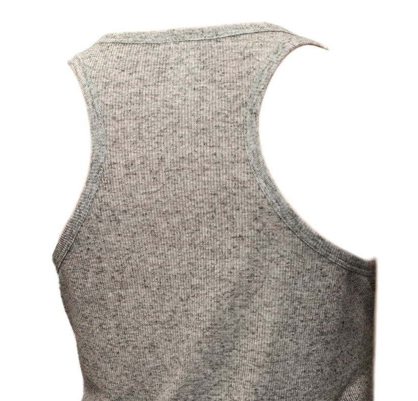 Plus size Cotton Embroidery Skull Tank Top Gray | eVogues Apparel