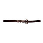 Plus Size Leatherette Belt with Gold Buckle Brown