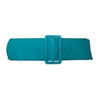 Women's Wide Patent Leather Fashion Belt Teal
