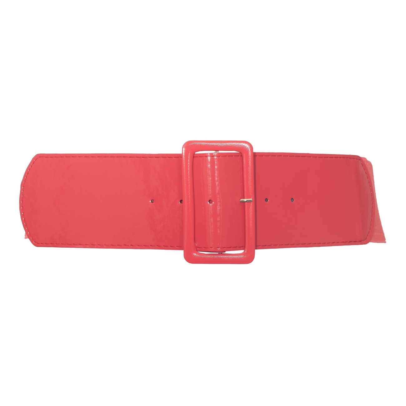 Women's Wide Patent Leather Fashion Belt Coral | eVogues Apparel