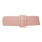 Plus Size Wide Patent Leather Fashion Belt Baby Pink