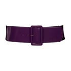 Women's Wide Patent Leather Fashion Belt Purple