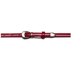 Plus Size Gold Buckle Skinny Patent Belt Red
