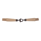 Plus size Metal Buckle Skinny Elastic Cinch Belt Beige