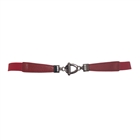 Plus size Metal Buckle Skinny Elastic Cinch Belt Red