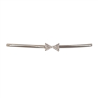 Plus size Bow Pendant Buckle Metal Elastic Waist Belt Silver Tone