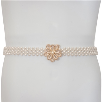 Women's Pearl Link Elastic Waist Belt 18926