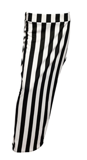 Plus size Side Split Skirt Stripe Print
