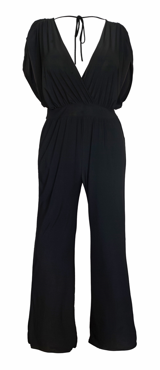 plus size black formal jumpsuit