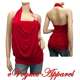 red halter top plus size
