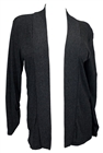Plus size Open Front Cardigan Charcoal Gray