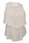 Plus Size Tiered Knit Top Ivory