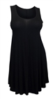 Plus Size Sleeveless Dress Top Black